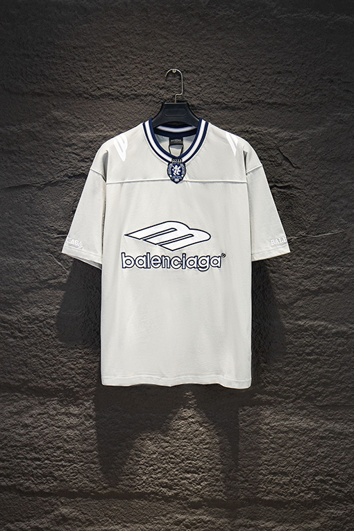 バレンシアガコピー Balenciaga スプライスジャージー半袖Tシャツ