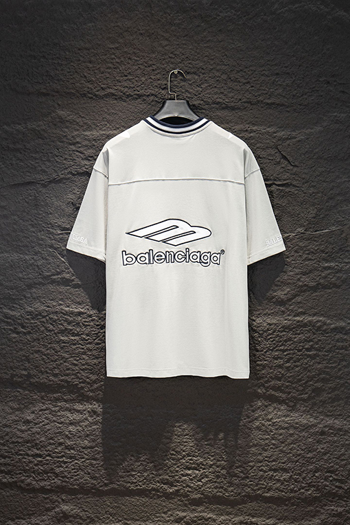 バレンシアガコピー Balenciaga スプライスジャージー半袖Tシャツ