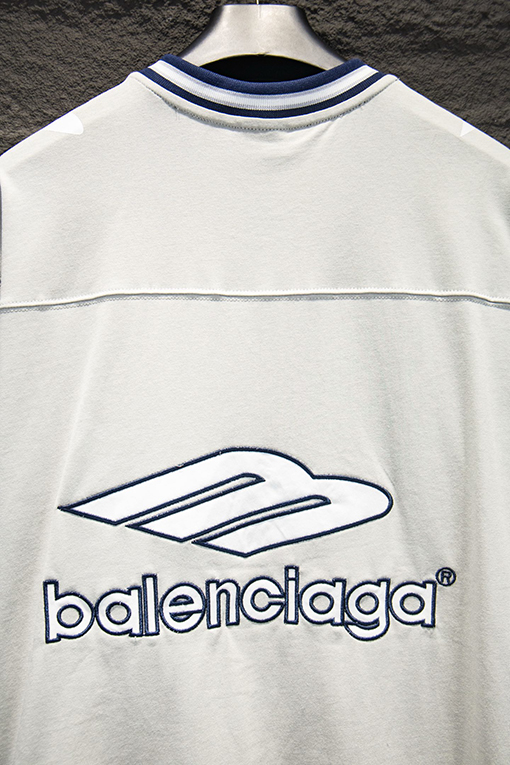 バレンシアガコピー Balenciaga スプライスジャージー半袖Tシャツ