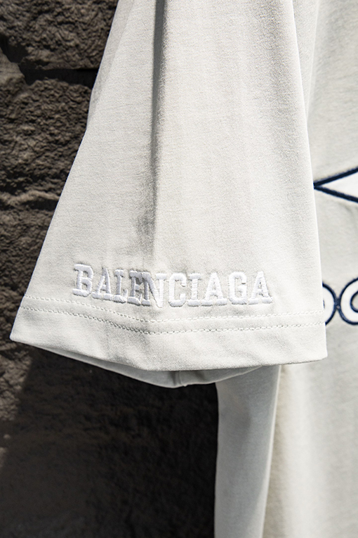 バレンシアガコピー Balenciaga スプライスジャージー半袖Tシャツ