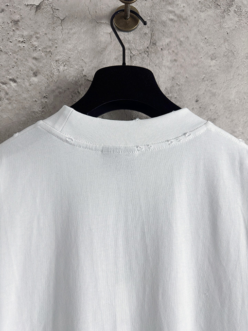 バレンシアガコピー Balenciaga ダブルB 小麦のロゴ刺繍半袖Tシャツ