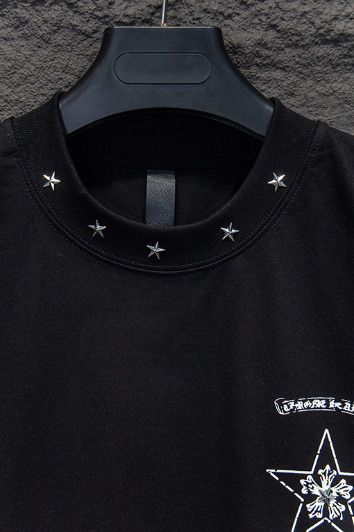 クロムハーツブランドスーパーコピー グラデーショングラフィティハードウェア半袖Tシャツ