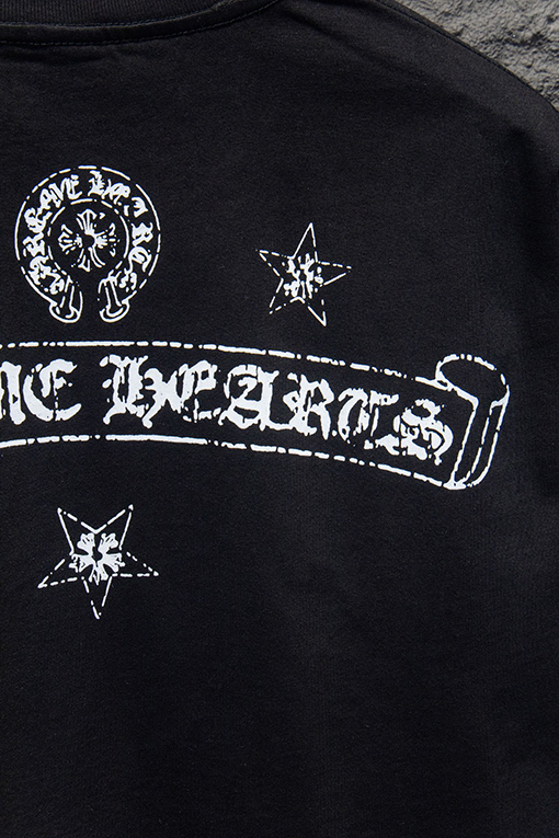 クロムハーツブランドスーパーコピー グラデーショングラフィティハードウェア半袖Tシャツ