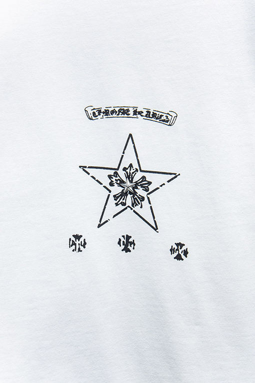 クロムハーツブランドスーパーコピー グラデーショングラフィティハードウェア半袖Tシャツ