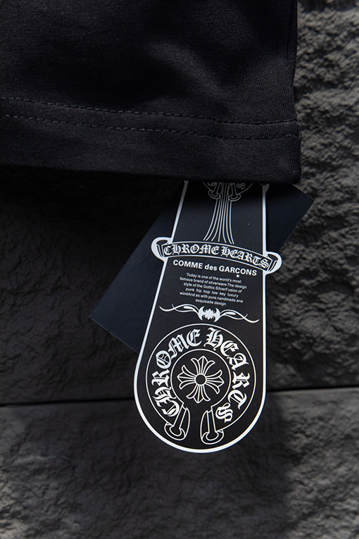 クロムハーツブランドコピー レザーラベル刺繍半袖Tシャツ