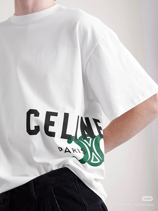 セリーヌコピー Celine 凱旋門プリント半袖Tシャツ