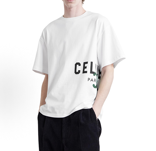 セリーヌコピー Celine 凱旋門プリント半袖Tシャツ