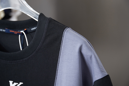 ルイヴィトン パッチワーククルーネックランニング半袖Tシャツ