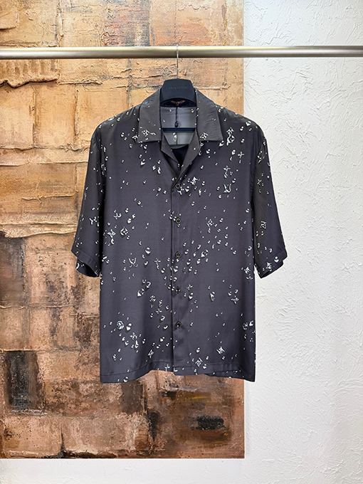 ルイヴィトン ウォータードロッププリント半袖シャツ