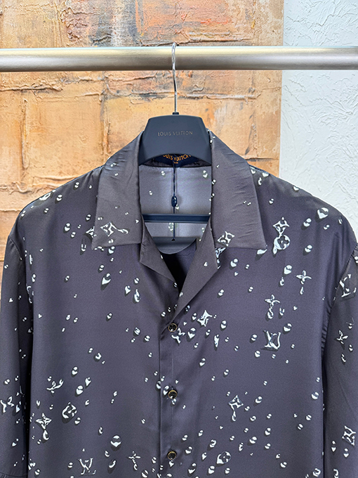 ルイヴィトン ウォータードロッププリント半袖シャツ