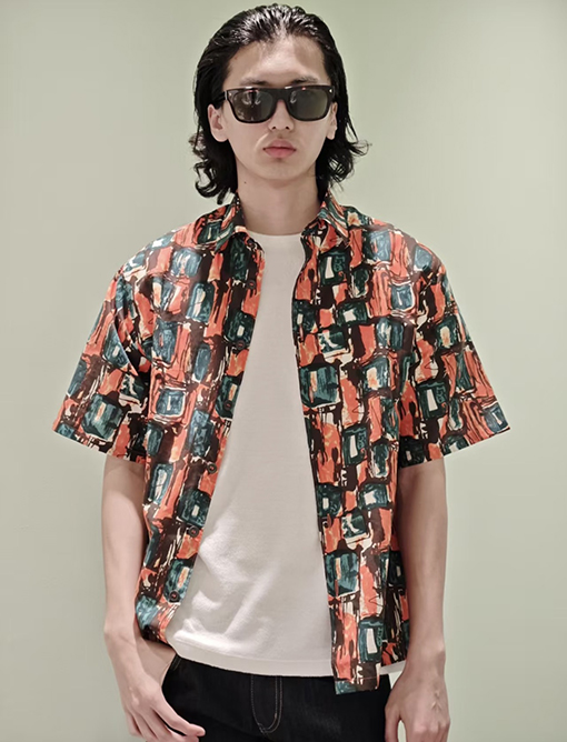 プラダ アクティブ浸透プリント半袖シャツ