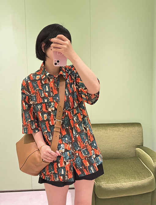 プラダ アクティブ浸透プリント半袖シャツ