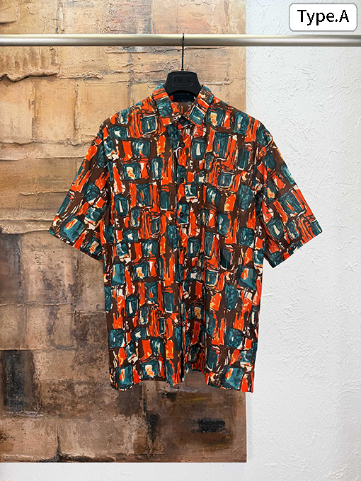 プラダ アクティブ浸透プリント半袖シャツ