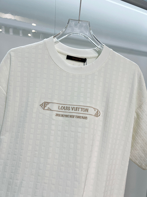 ルイヴィトン Louis Vuitton 全体にモノグラムのテリークロス刺繍パッチワークレターロゴの半袖Tシャツ