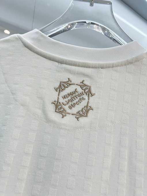 ルイヴィトン Louis Vuitton 全体にモノグラムのテリークロス刺繍パッチワークレターロゴの半袖Tシャツ