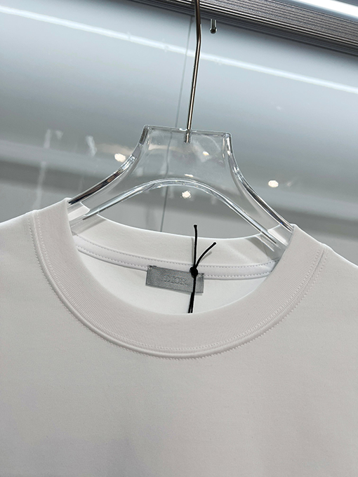 ディオール DIOR 星空ひまわりフロック刺繍レターロゴ半袖Tシャツ