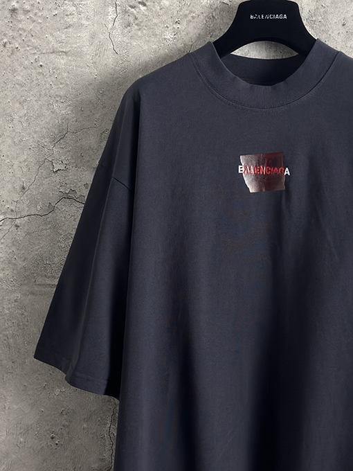 バレンシアガ Balenciaga テープ刺繍半袖Tシャツ