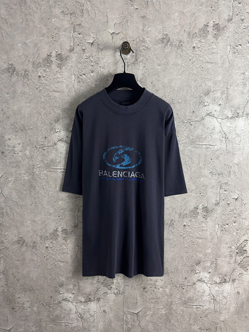 バレンシアガスーパーコピー Balenciaga サーフロゴダイレクトプリント半袖Tシャツ