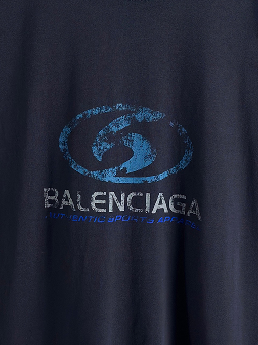 バレンシアガスーパーコピー Balenciaga サーフロゴダイレクトプリント半袖Tシャツ