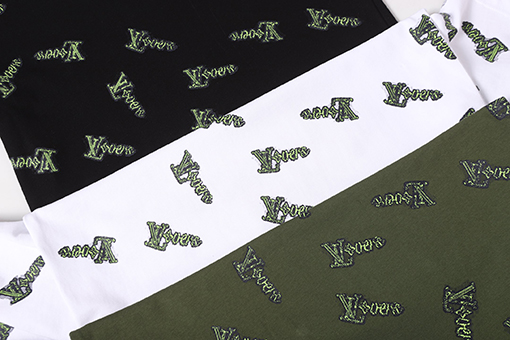 ルイヴィトン デジタルプリントロゴクルーネック半袖Tシャツ