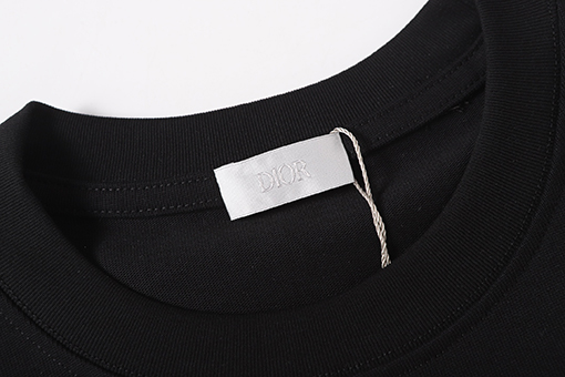 ディオール 刺繍の猫柄レターロゴ半袖Tシャツ