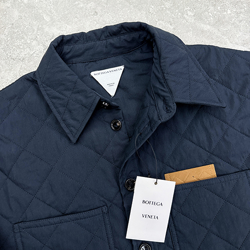 ボッテガヴェネタ ダイヤモンド柄のコットンコート