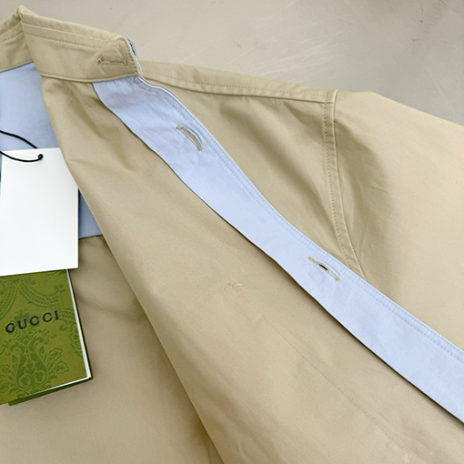 グッチ 刺繍ポケット付き長袖シャツ