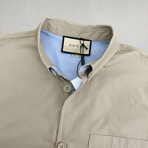 グッチ 刺繍ポケット付き長袖シャツ