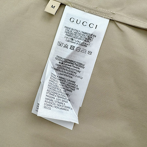 グッチ 刺繍ポケット付き長袖シャツ