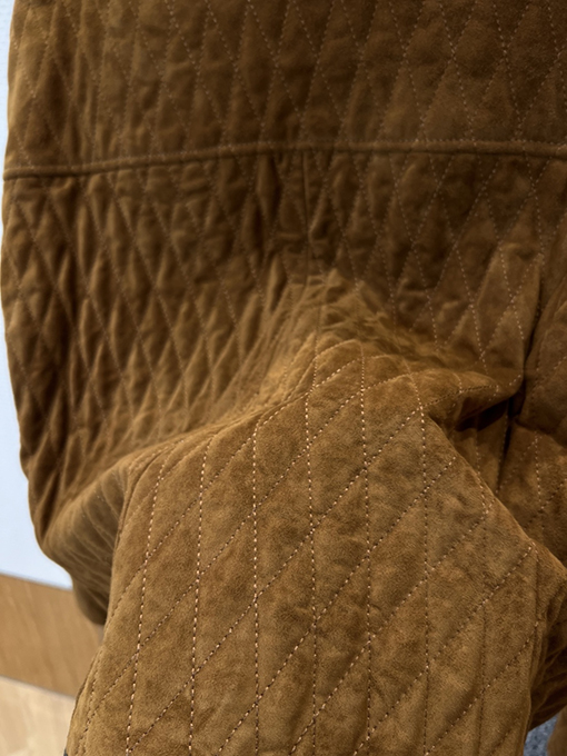 セリーヌ ダイヤモンド柄スエードジャケット