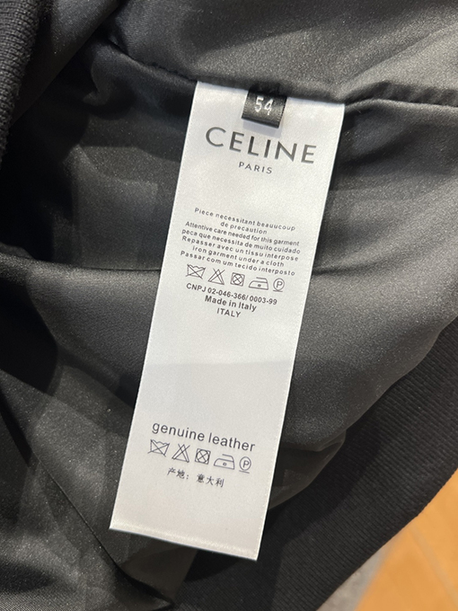 セリーヌ 高級ラペルレザージャケット