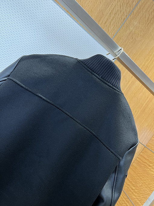 クロムハーツ 星の刺繍パッチワークベースボールカラーレザージャケット