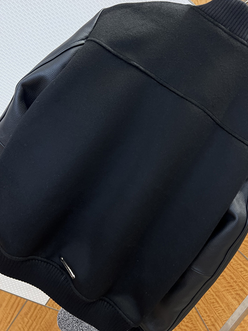 クロムハーツ 星の刺繍パッチワークベースボールカラーレザージャケット