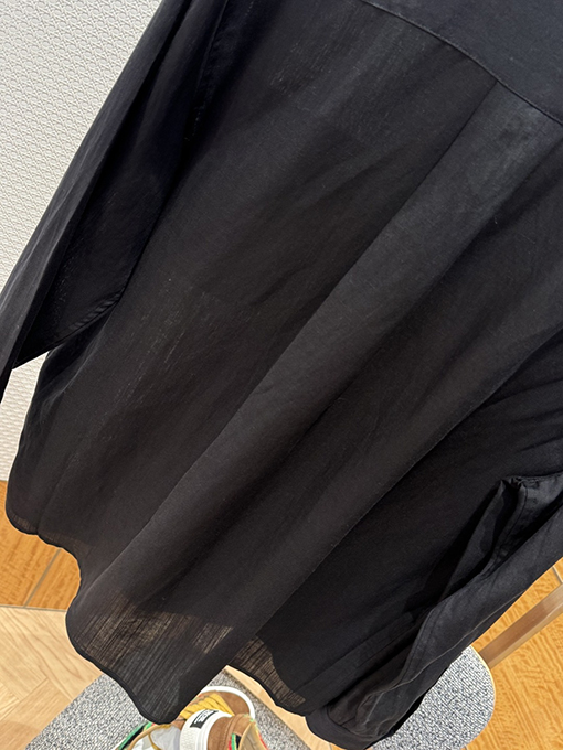 ロエベ 刺繍入りリネン長袖シャツ