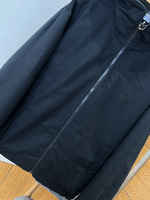 グッチ 両面リバーシブルスタンドカラーフードジャケット