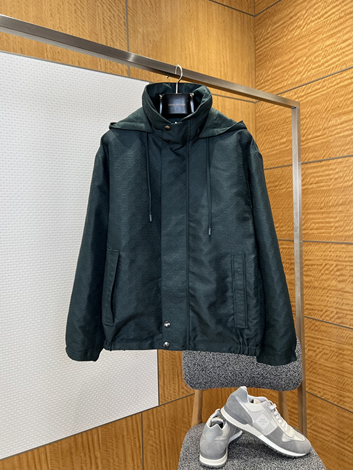 グッチ 両面リバーシブルスタンドカラーフードジャケット