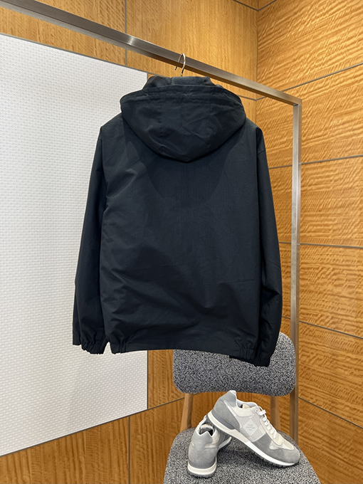 グッチ 両面リバーシブルスタンドカラーフードジャケット