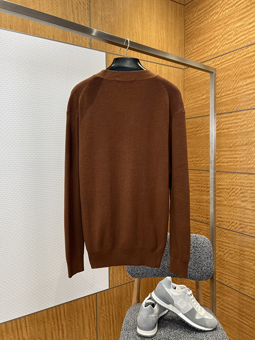 ルイヴィトン レザーラベルニットカーディガン