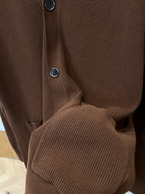 ルイヴィトン レザーラベルニットカーディガン