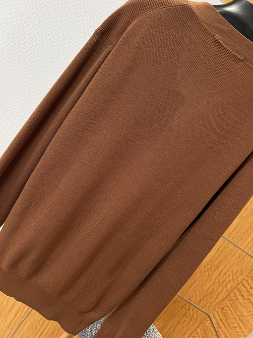 ルイヴィトン レザーラベルニットカーディガン