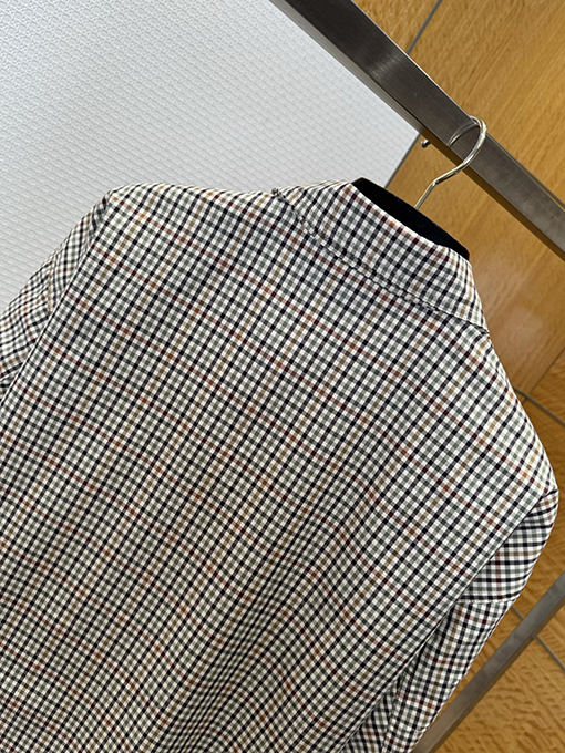 バレンシアガ チェック柄ポケット付きジップアップジャケット