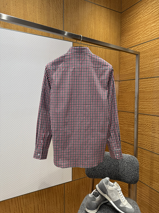 プラダ レトロなチェック柄の長袖シャツ