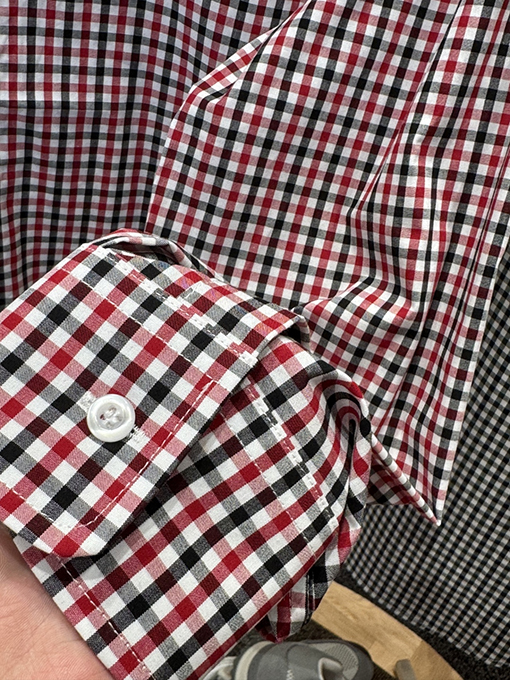 プラダ レトロなチェック柄の長袖シャツ