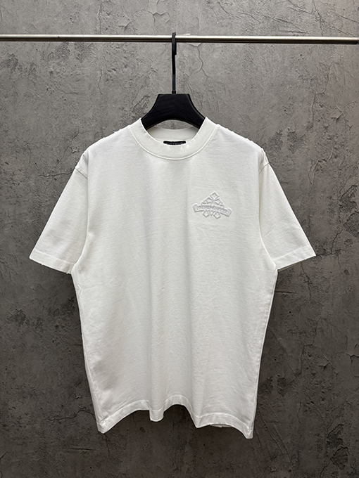 クロムハーツ 早春の透かし彫りスパンコール刺繍クロス半袖Tシャツ