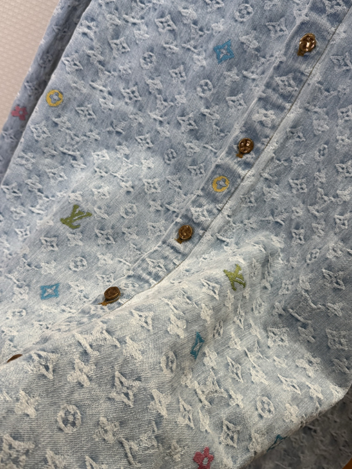 ルイヴィトン 全面カラージャカード襟のデニムジャケット