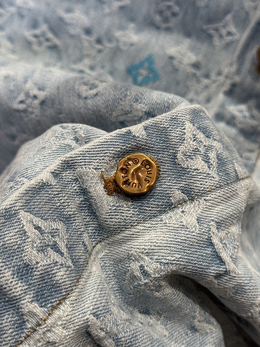 ルイヴィトン 全面カラージャカード襟のデニムジャケット