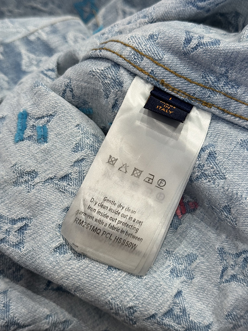 ルイヴィトン 全面カラージャカード襟のデニムジャケット