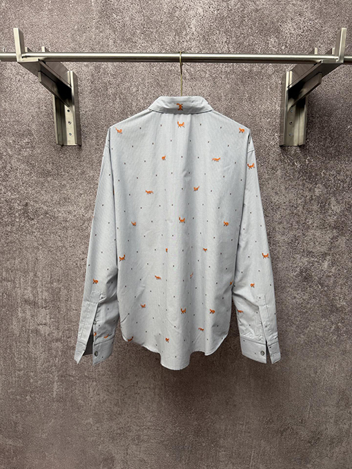 ルイヴィトン 新作ストライプ柄花柄長袖シャツ