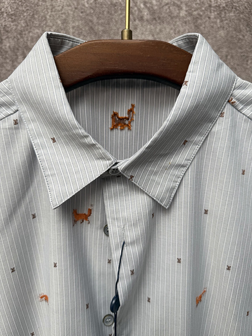 ルイヴィトン 新作ストライプ柄花柄長袖シャツ