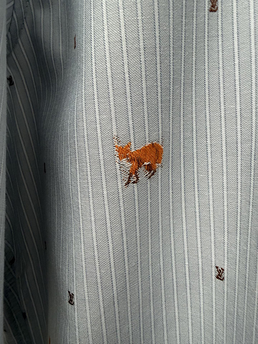 ルイヴィトン 新作ストライプ柄花柄長袖シャツ